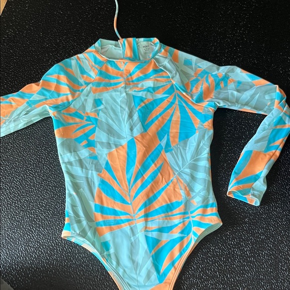 Roxy Blue and Orange One Piece Swimsuit - Picture 1 of 2